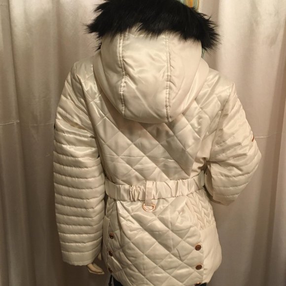 RARE gorgeous vinatge brand new satin xo xo puffer jacket with gold hardware! - Picture 4 of 16